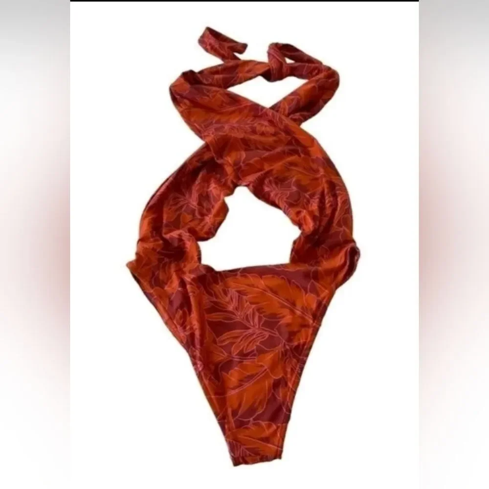 NWT Stone Fox Swim X Free People Small Red Azalea One Piece Bathing Suit